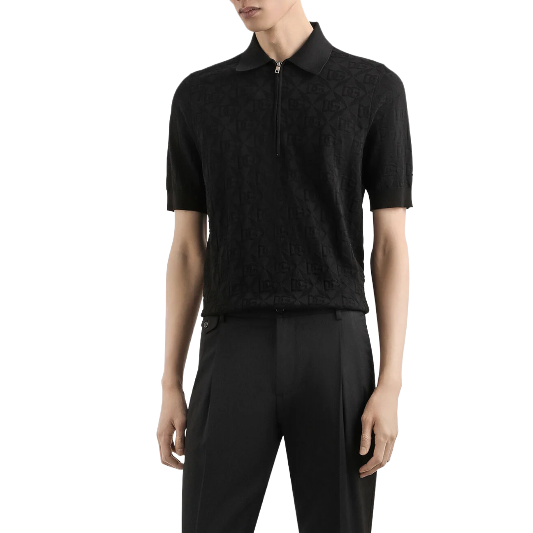 SILK POLO SHIRT WITH LOGO