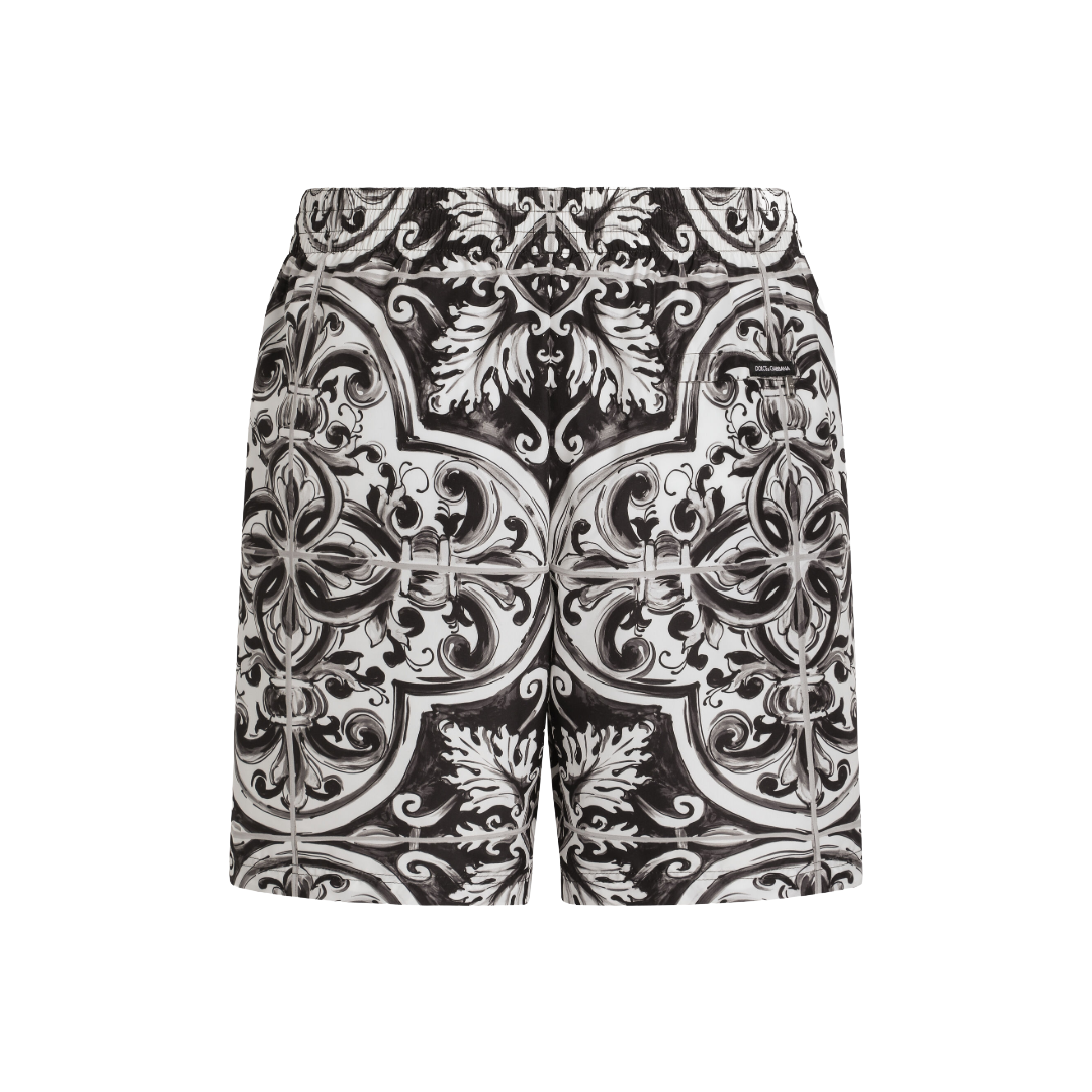 MAJOLICA PRINT MEDIUM SWIM BOXER SHORTS