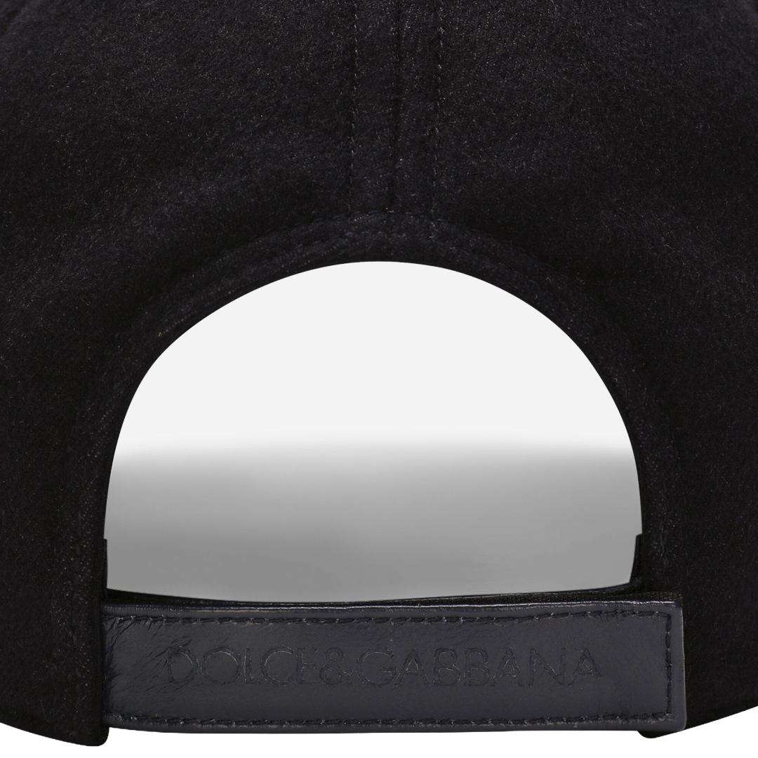 BASEBALL CAP WITH BRANDED TAG BLACK