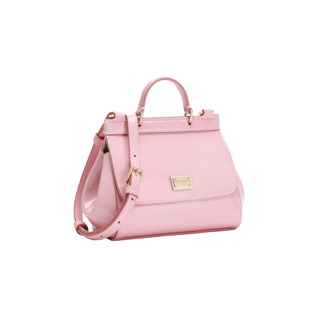 PINK PATENT LEATHER MINI SICILY BAG