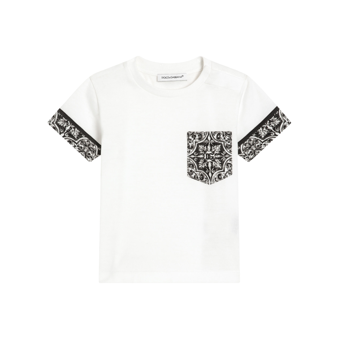 MAJOLICA-PRINT SHORT-SLEEVED JERSEY T-SHIRT
