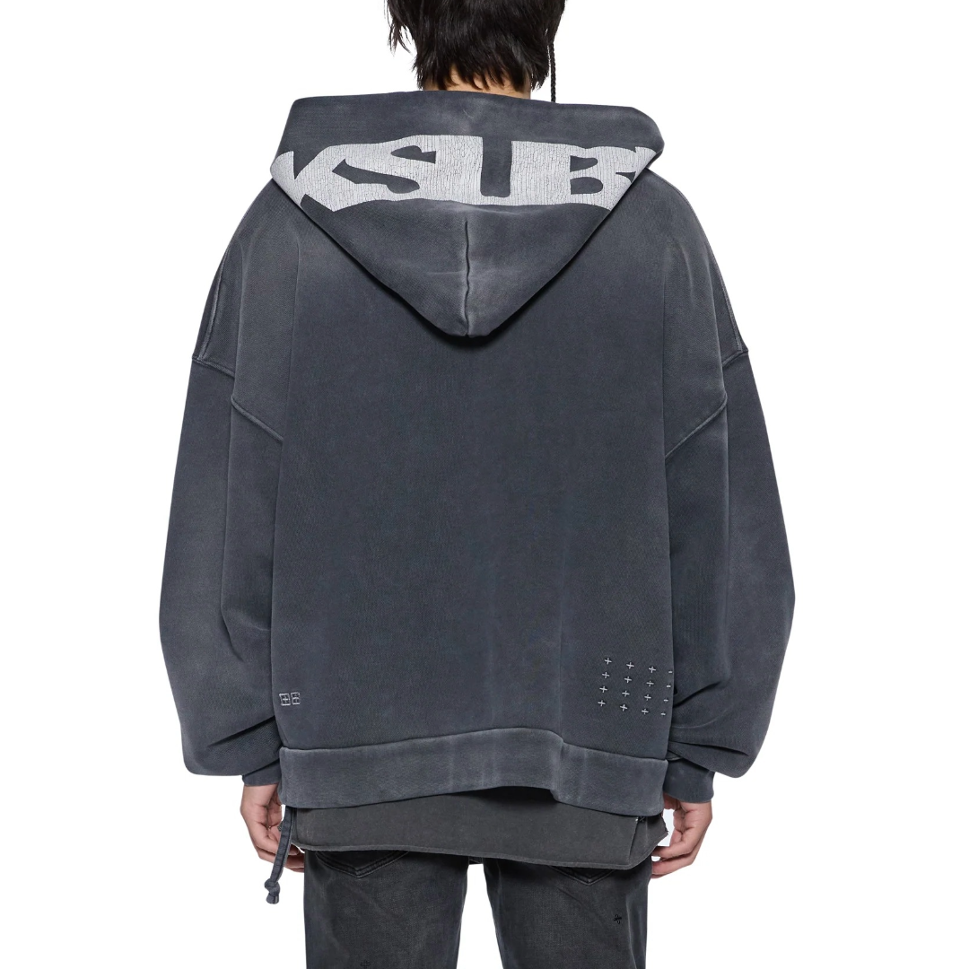 ACE EKCESS ZIP THRU HOODIE BLACK FADE