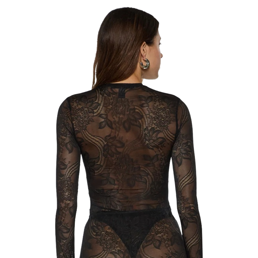 ADELE LS BODYSUIT BLACK LACE