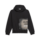 BLACK SPRAY RELAXED FIT COTTON HOODIE