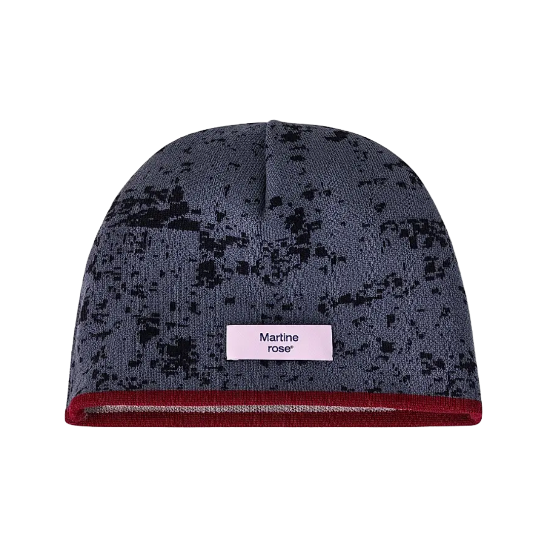REVERSIBLE BEANIE GRAY/RED
