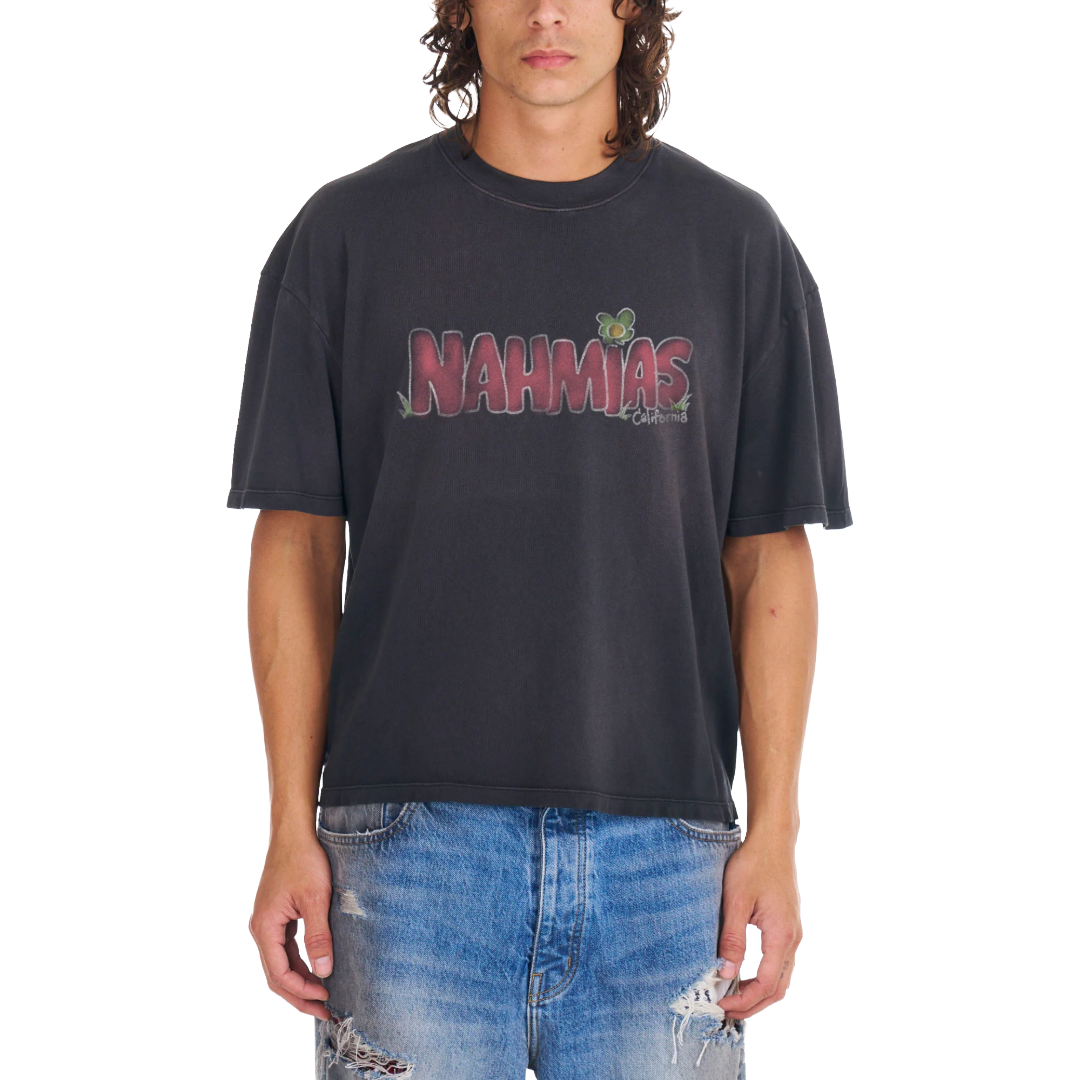 NAHMIAS TAGGED BOXY T-SHIRT GRAY