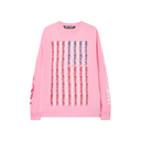 FLAMES FLAG LONG SLEEVE T-SHIRT IN PINK