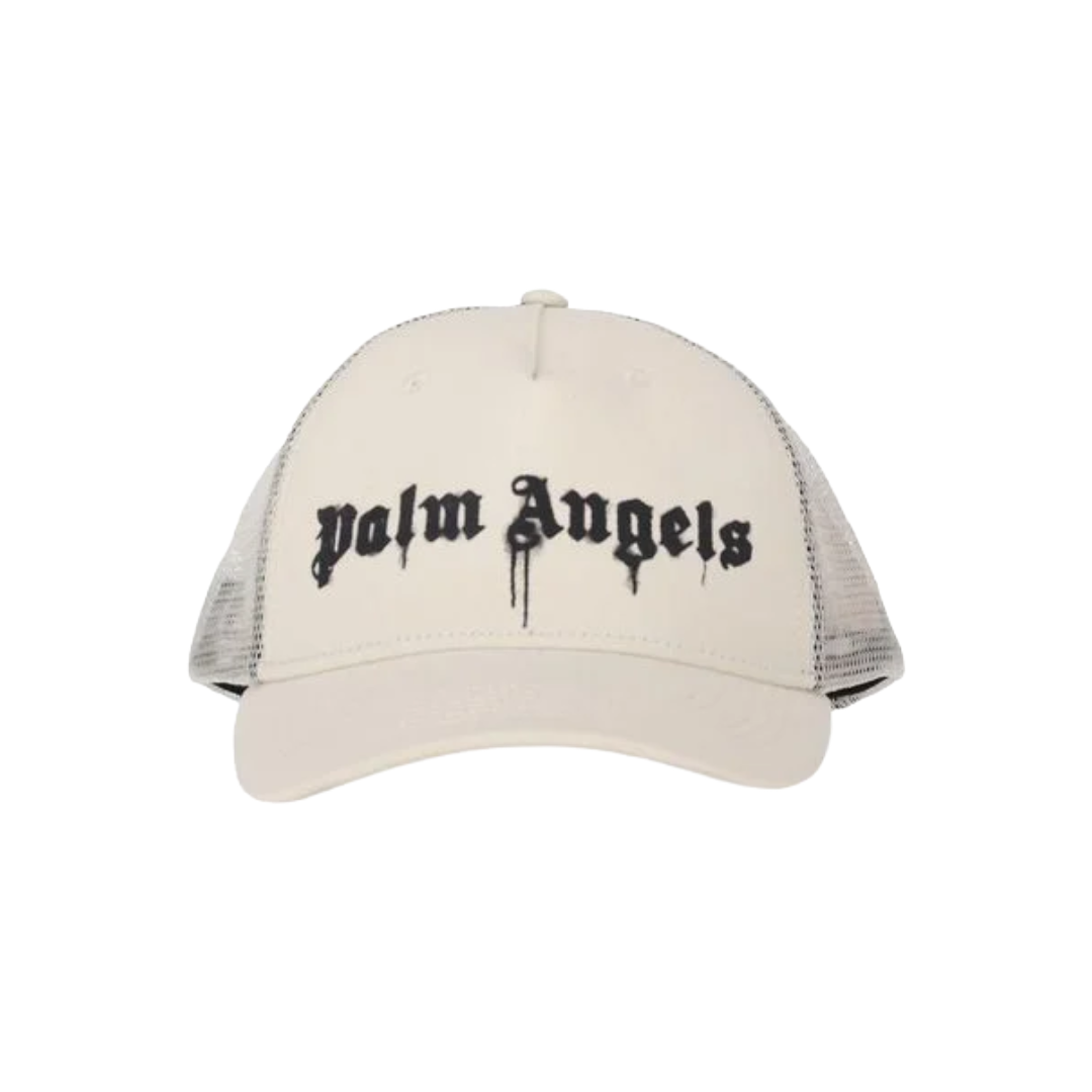 SPRAY LOGO TRUCKER HAT OFF WHITE