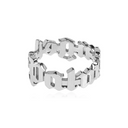 LOGO RING IN SILVER COLOR