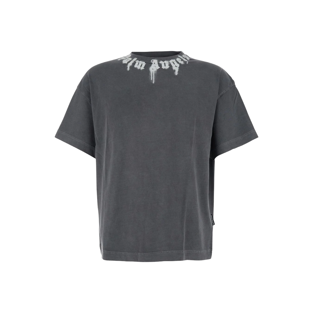 NECK LOGO T-SHIRT IN GRAY