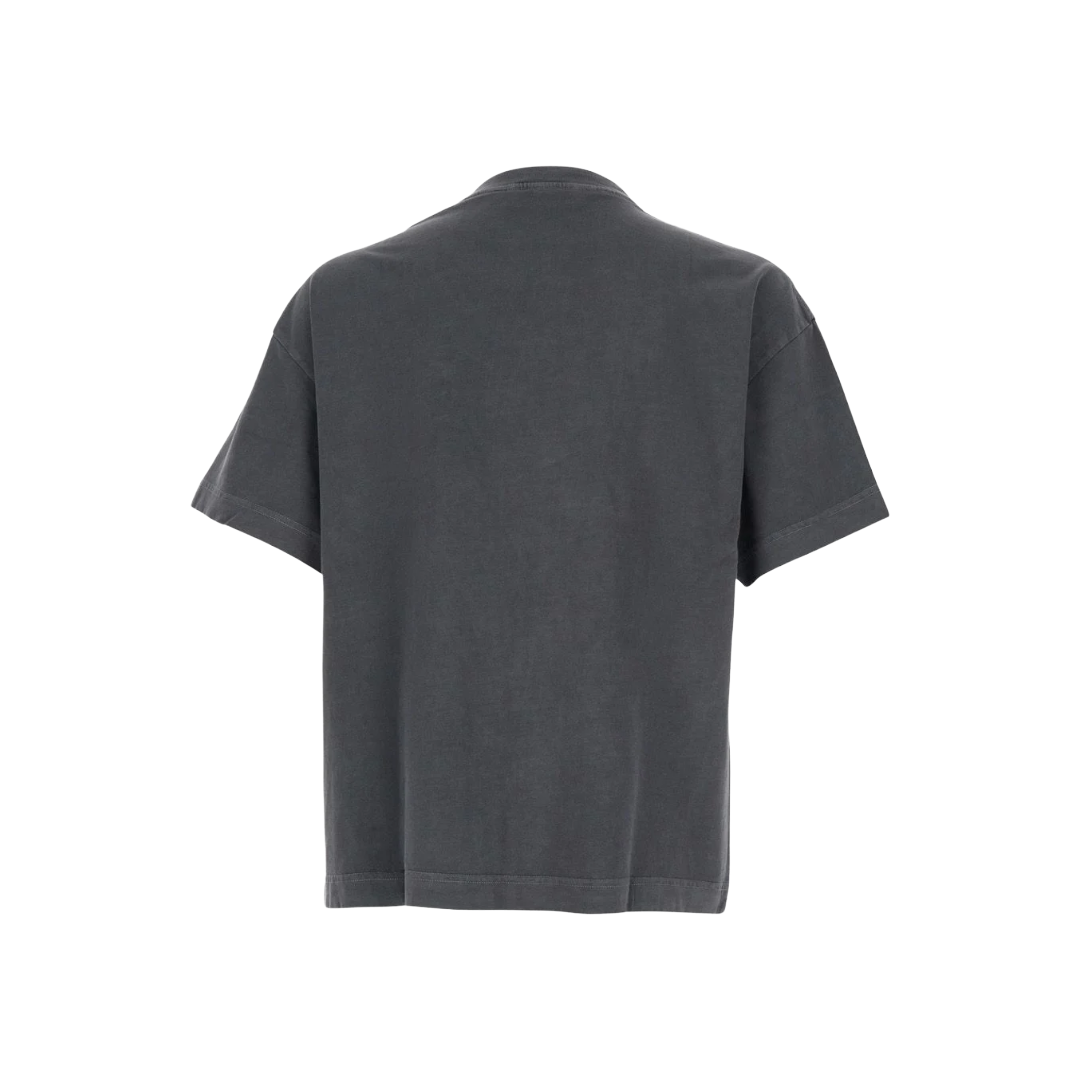 NECK LOGO T-SHIRT IN GRAY
