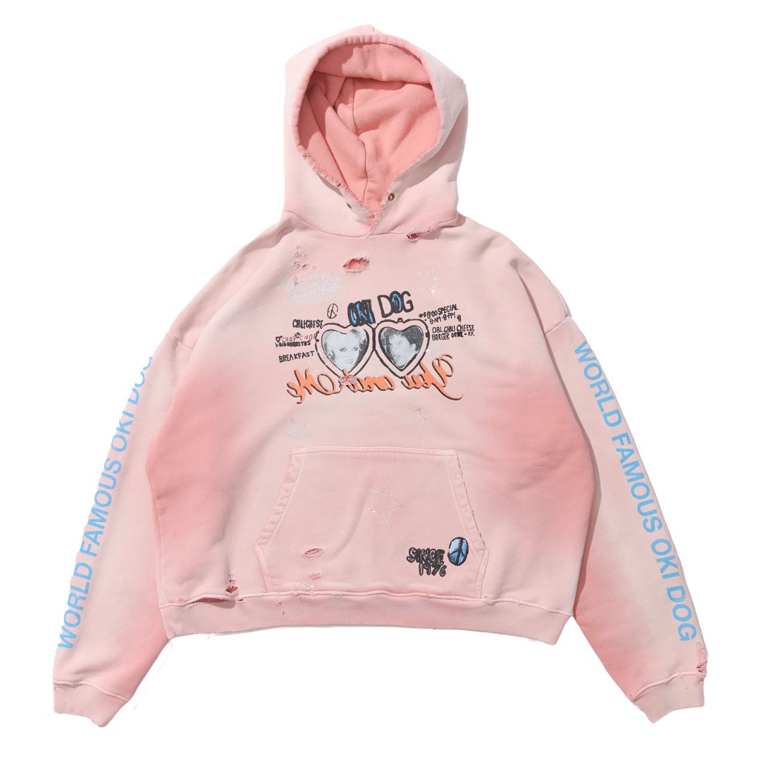 PALY OKI DOG HOODIE PINK