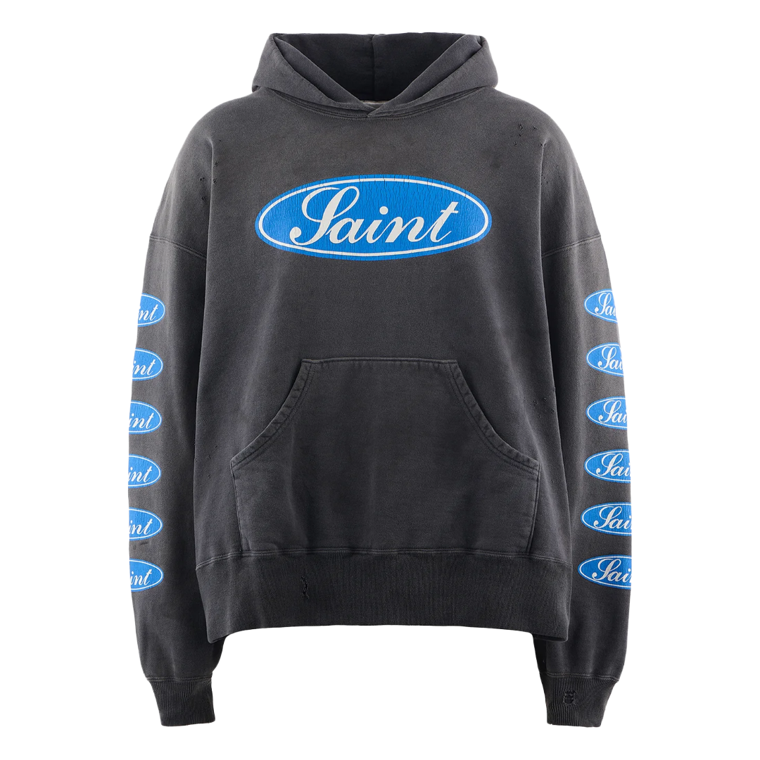 SAINT MXXXXXX LOVE AMONG HOODIE BLACK/BLUE