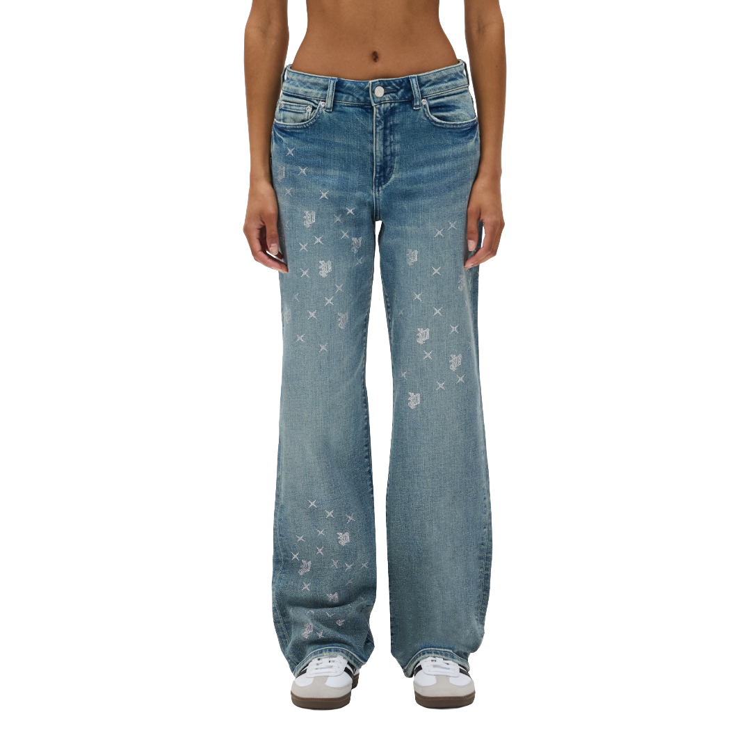 SLIM STRAIGHT MONOGRAM BLING