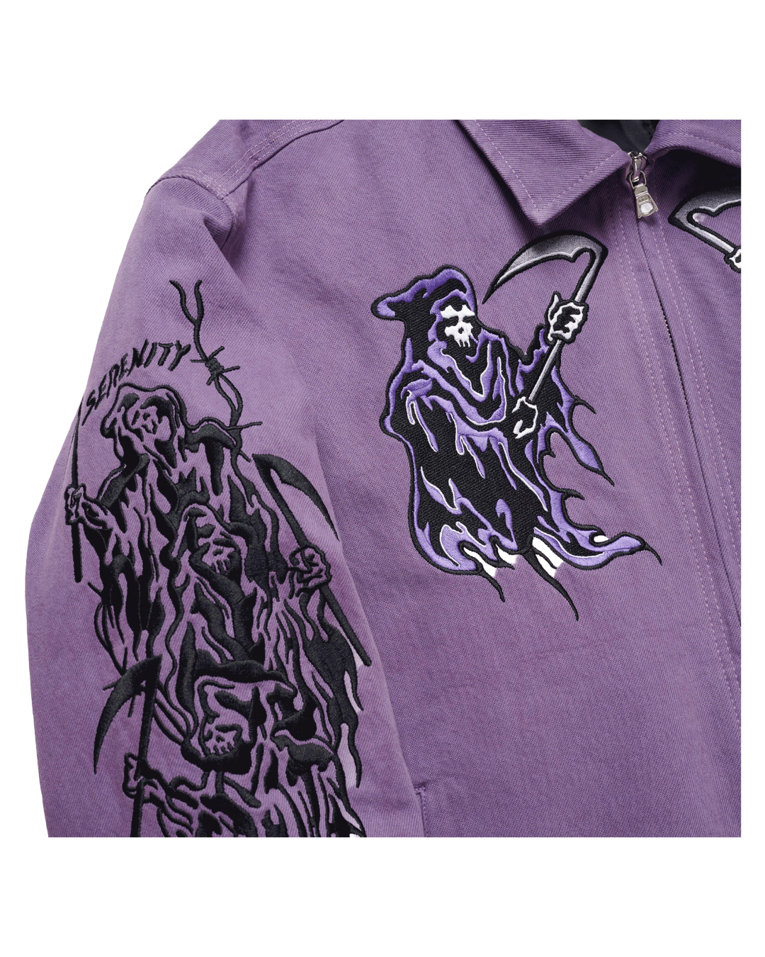 DUELING REAPER PURPLE WORK JACKET