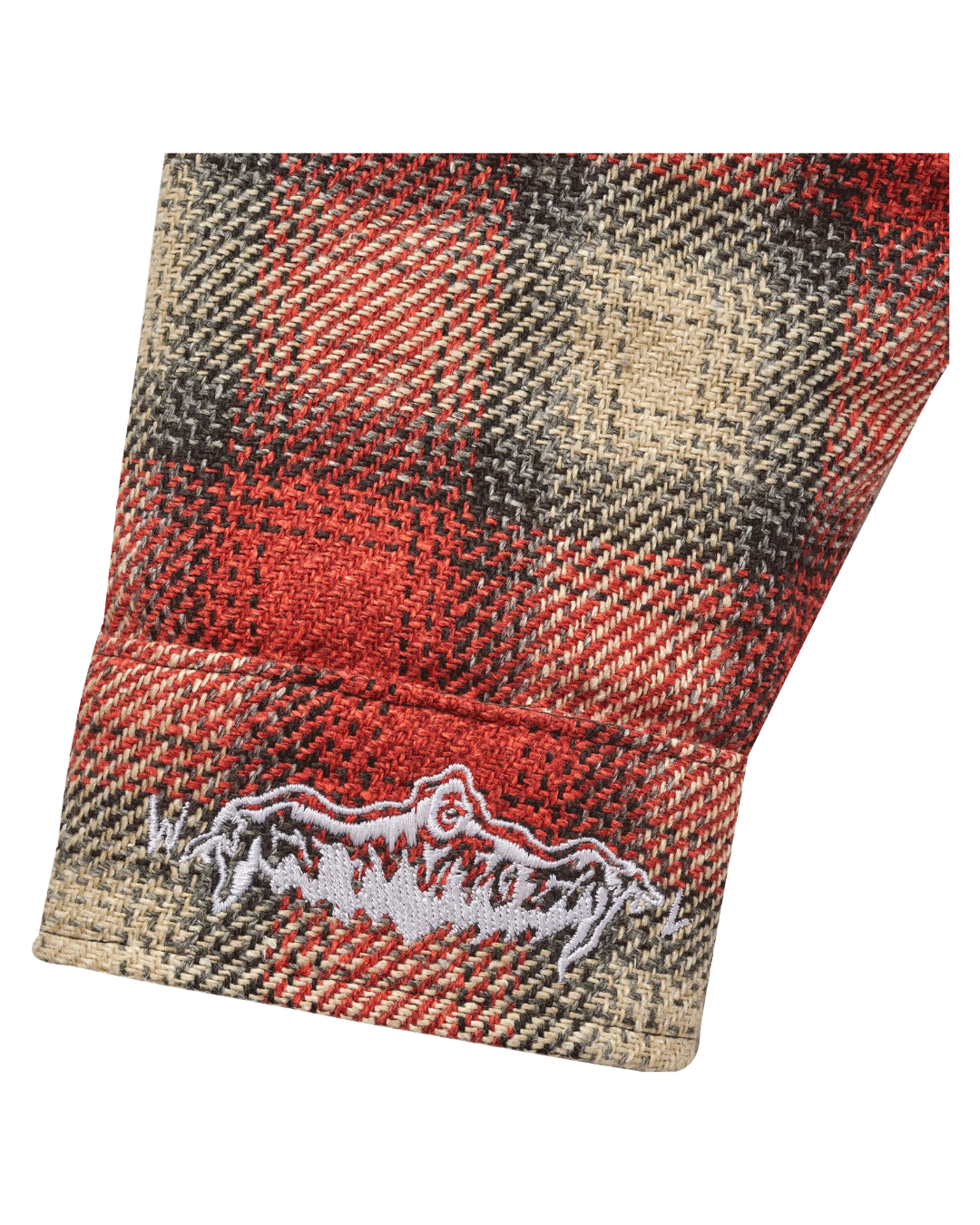 RED QUILTED LINED FLANNEL