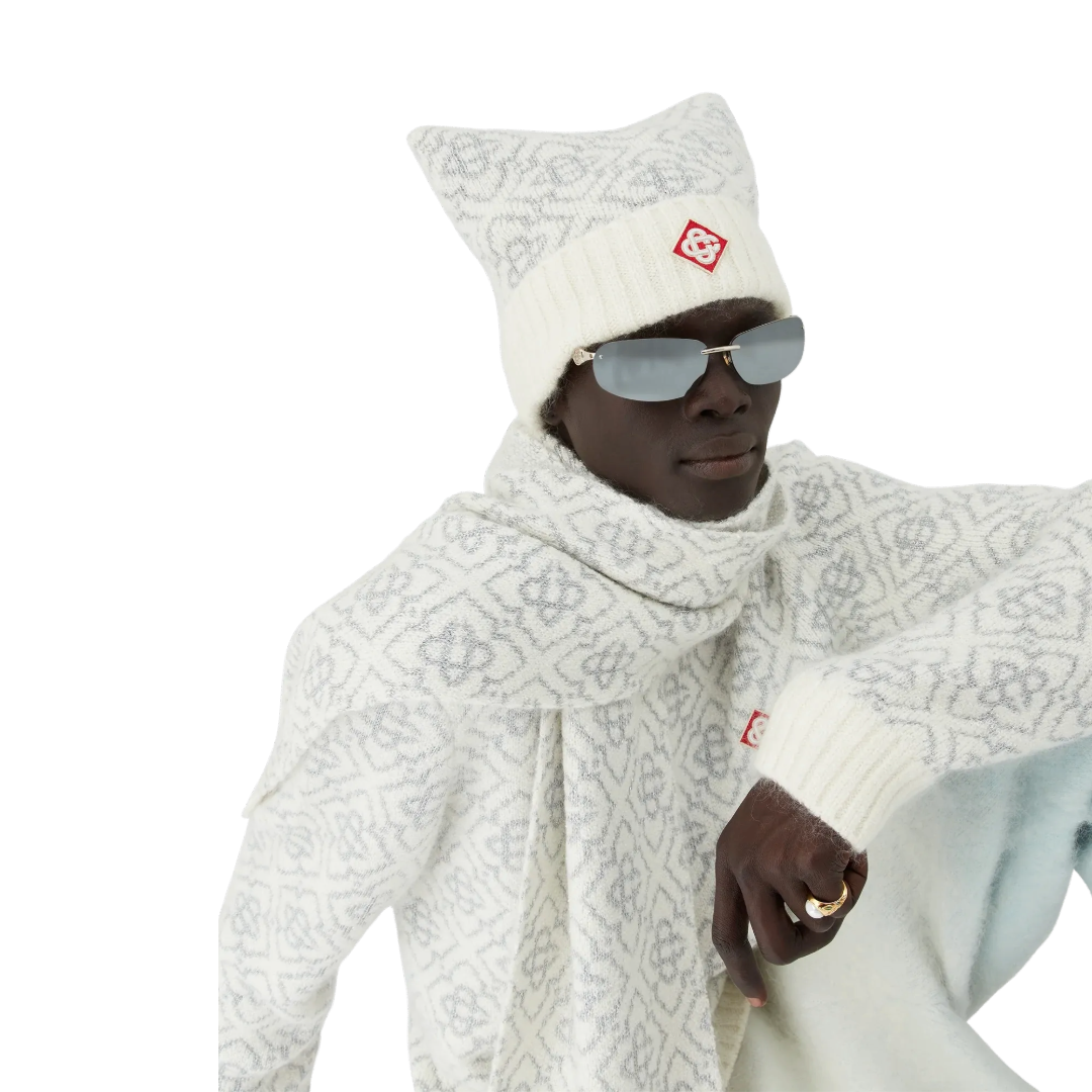 SKI MONOGRAM MOHAIR BEANIE