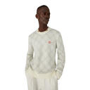 SILVER MONOGRAM MOHAIR BLEND CREW NECK