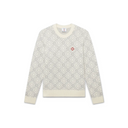 SILVER MONOGRAM MOHAIR BLEND CREW NECK