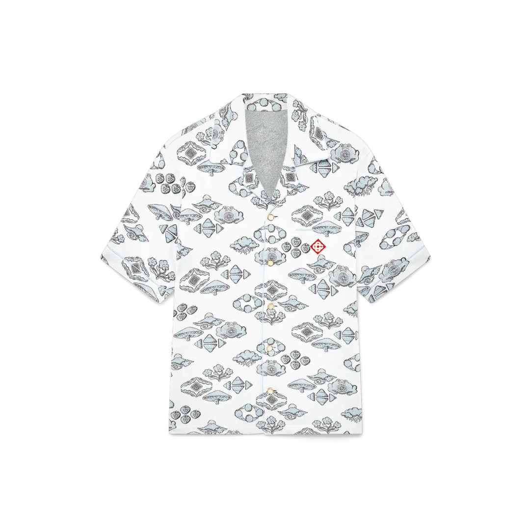 JACQUARD MOTIF SHORT SLEEVE SHIRT