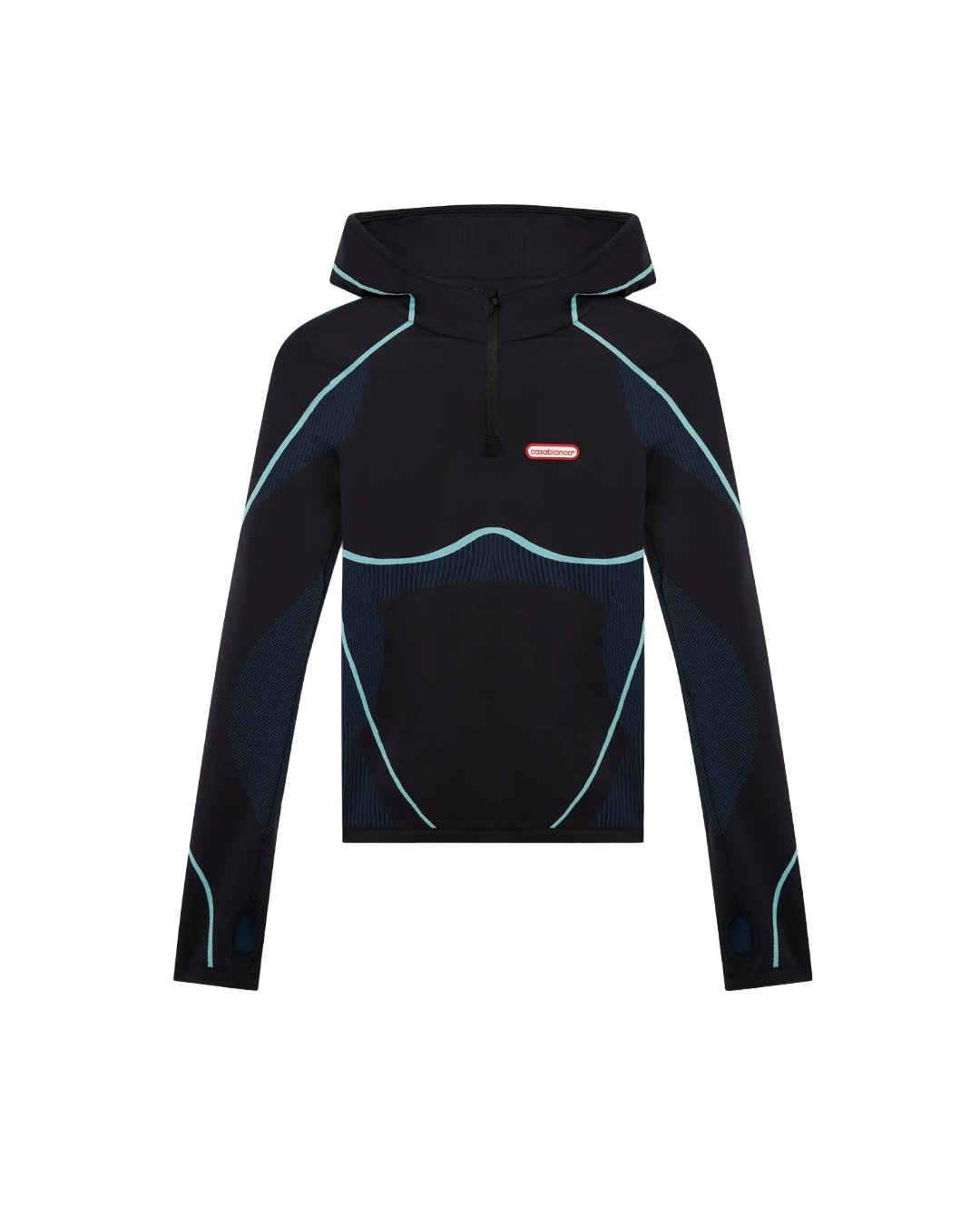 SEAMLESS HOODED LONG SLEEV TOP