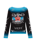 BLADES SLINKY JERSEY LONG SLEVE TOP