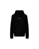BLACK COTTON HOODED SEWATSHIRT