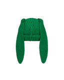MOHAIR CHUNKY RABBIT BEANIE IN GREEN