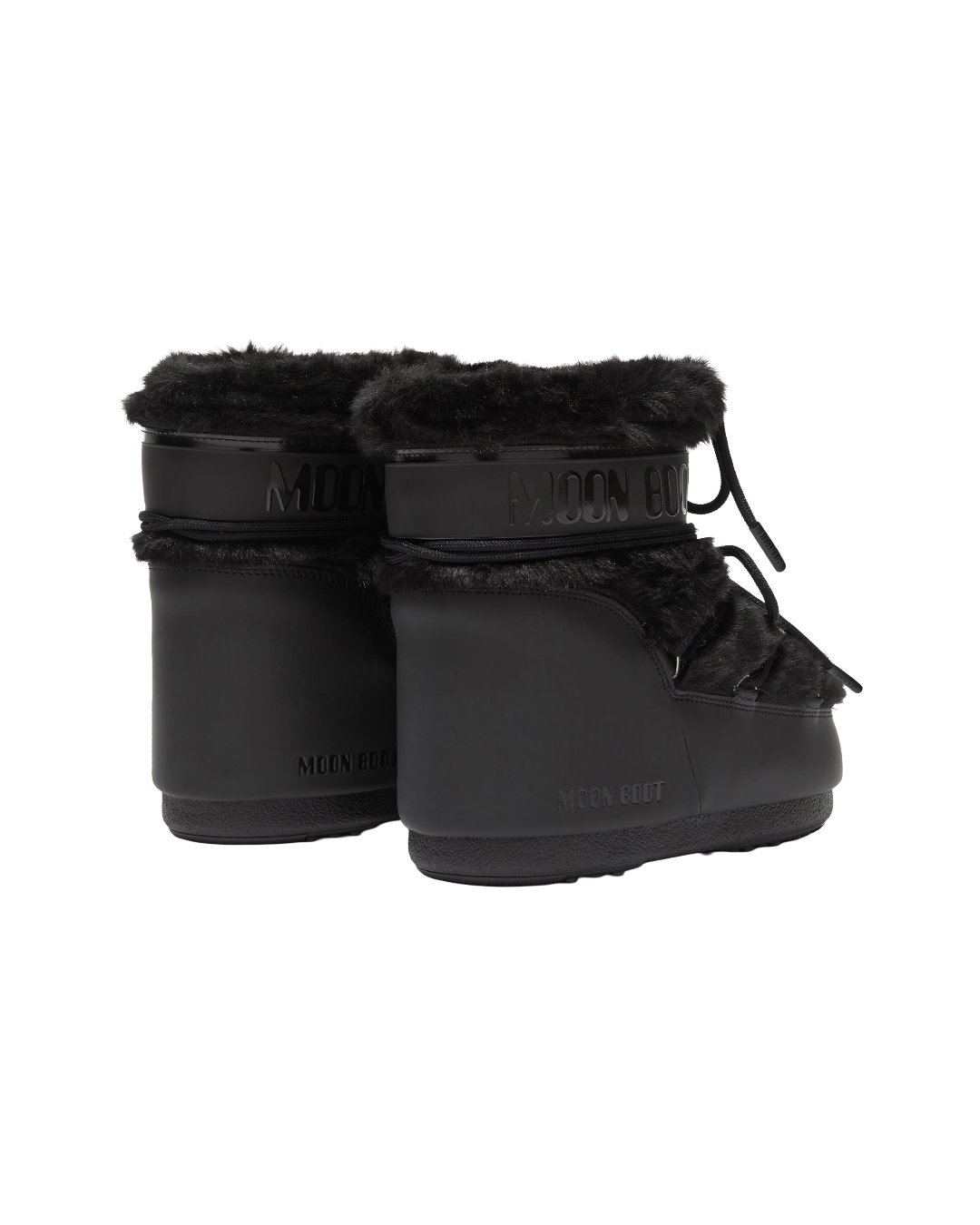 ICON LOW BLACK FAUX-FUR BOOTS