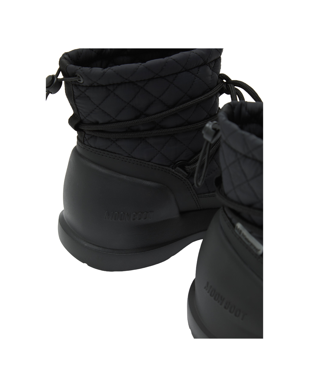 MEZZALUNA MID BLACK QUILTED BOOTS