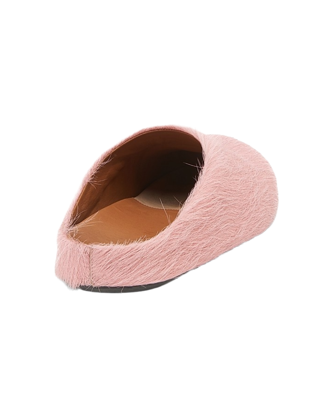 LIGHT PINK LOGO HAIR CALFSKIN FUSSBETT SABOT