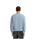 BLUE COTTON SWEATSHIRT WITH MARNI PATCHES