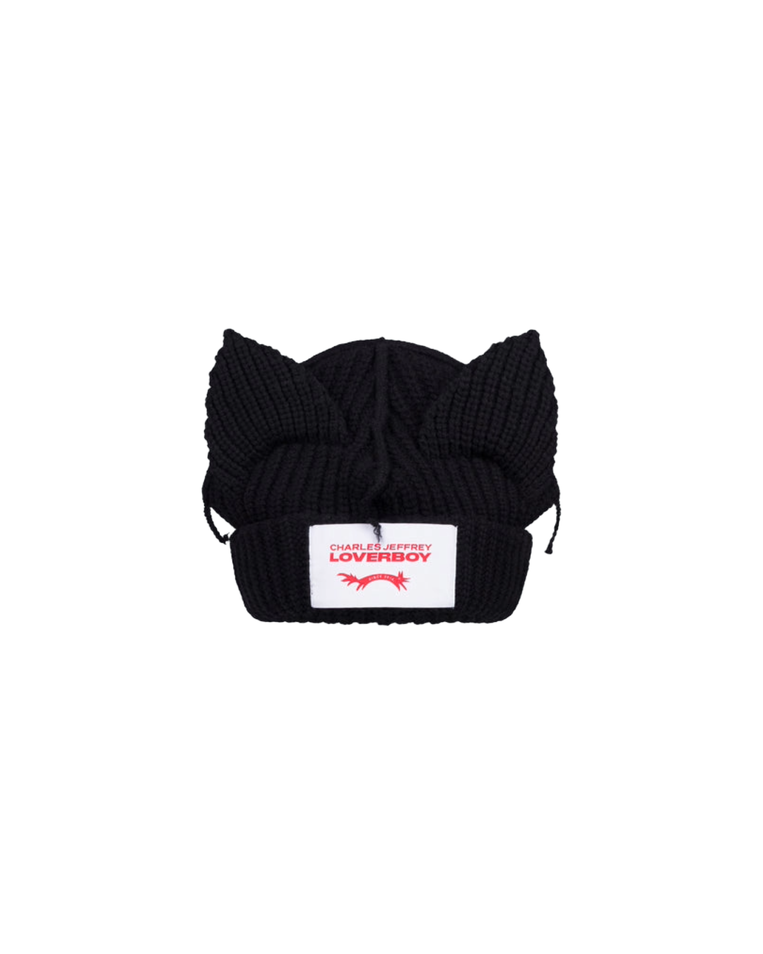 CHUNKY EARS BEANIE IN BLACK