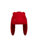 MOHAIR CHUNKY RABBIT BEANIE IN RED