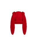MOHAIR CHUNKY RABBIT BEANIE IN RED