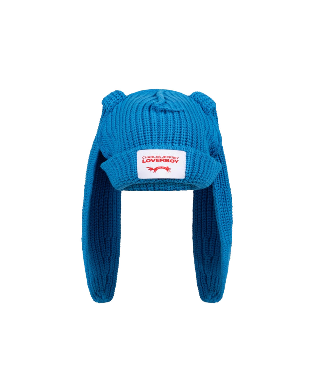 CHUNKY RABBIT BEANIE IN LIGHT BLUE