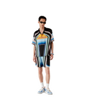 GRAPHIC MOUNTAIN SHORT SLEEVE SILK SHIRT