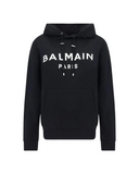 BALMAIN PARIS HOODED SWEATSHIRT BLACK