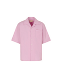 PINK POPLIN BOWLING SHIRT WITH PEEPING MARNI LOGO