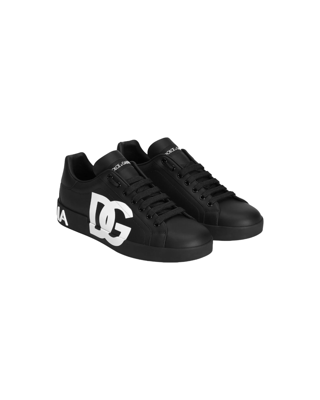 CALFSKIN NAPPA PORTOFINO SNEAKERS WITH DG LOGO PRINT