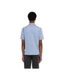 V-NECK POLO WITH JACQUARD POCKET DETAIL
