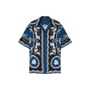 PRINRED SILK TWILL SLIM SHIRT