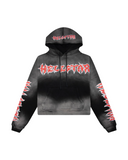 STARS SHINE GRAFFITI HOODIE BLACK/RED