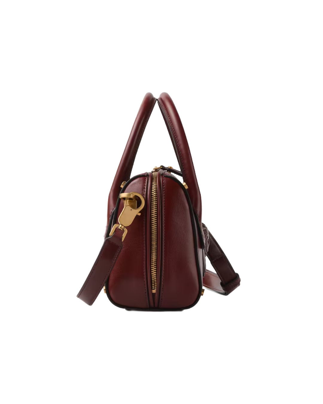 ROOMY SMALL LEATHER BOSTON BAG