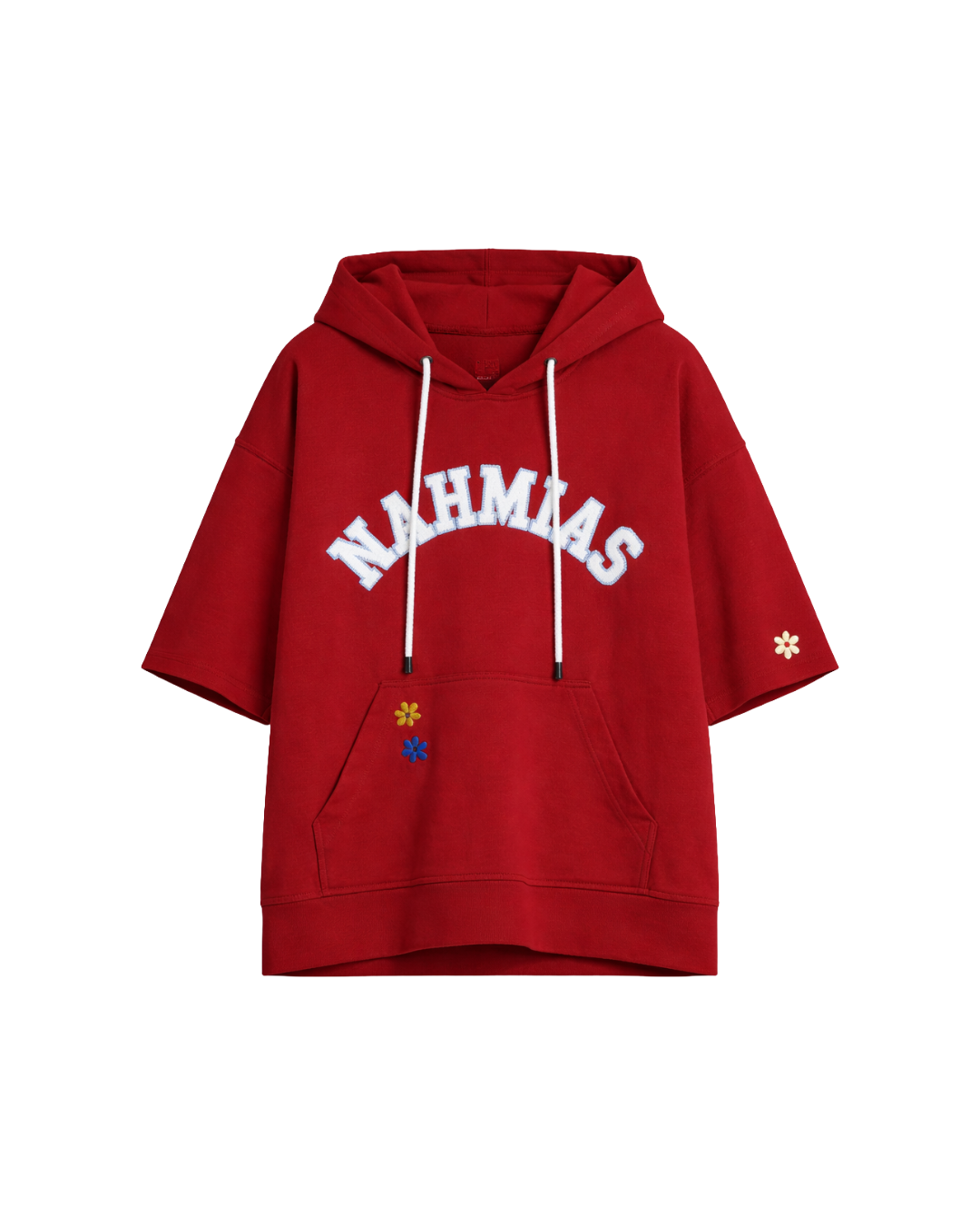 FLOWER PATCH CUT OFF HOODIE