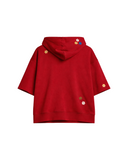 FLOWER PATCH CUT OFF HOODIE