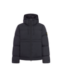 BLACK DOWN JACKET WITH HOOD