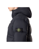 BLACK DOWN JACKET WITH HOOD