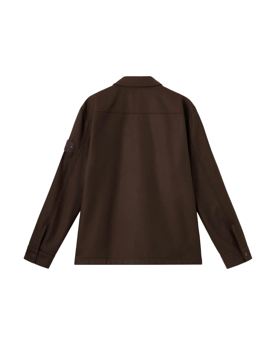 BROWN GHOST WOOL OVERSHIRT