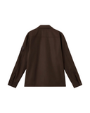 BROWN GHOST WOOL OVERSHIRT